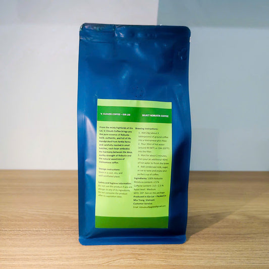 V. Clouds Coffee - 100% Robusta Ground Coffee I Strong Vietnamese Coffee I Gia Lai Highlands